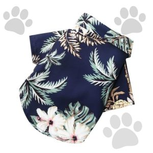 Camisetas de playa para perro o gato estampado hojas - Talla M